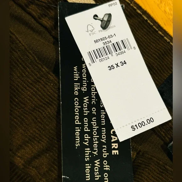 NWT Banana Republic Brown Slim Traveler Cords 35x34 Corduroy Preppy - Picture 9 of 11